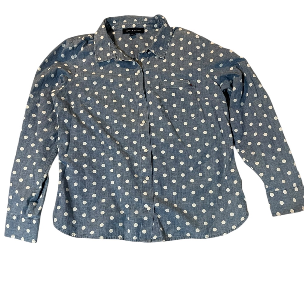 Tommy Hilfiger Chambray Shirt with White Dots